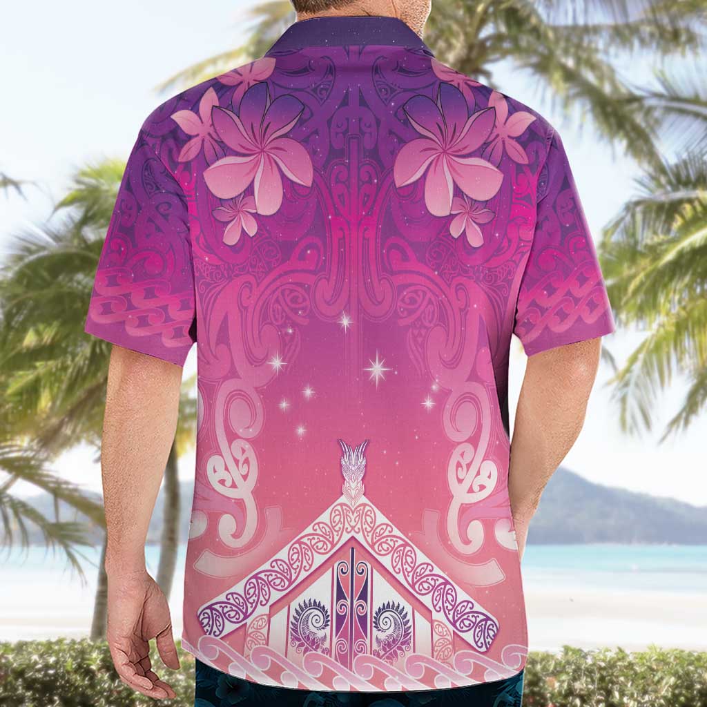 New Zealand Matariki Hawaiian Shirt Maori Marae Purple Galaxy