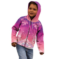 New Zealand Matariki Kid Hoodie Maori Marae Purple Galaxy