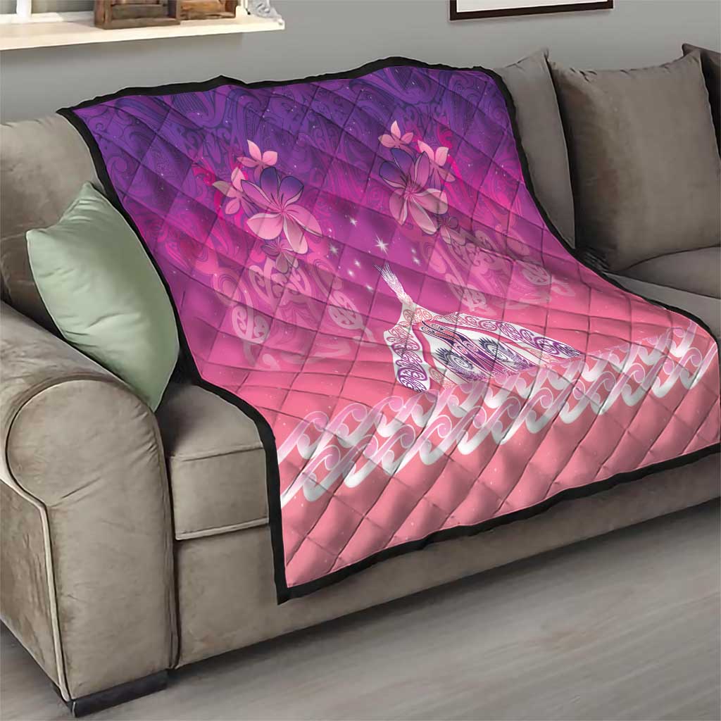 New Zealand Matariki Quilt Maori Marae Purple Galaxy