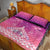 New Zealand Matariki Quilt Bed Set Maori Marae Purple Galaxy