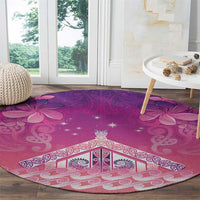 New Zealand Matariki Round Carpet Maori Marae Purple Galaxy