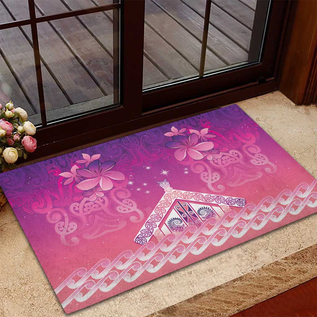 New Zealand Matariki Rubber Doormat Maori Marae Purple Galaxy