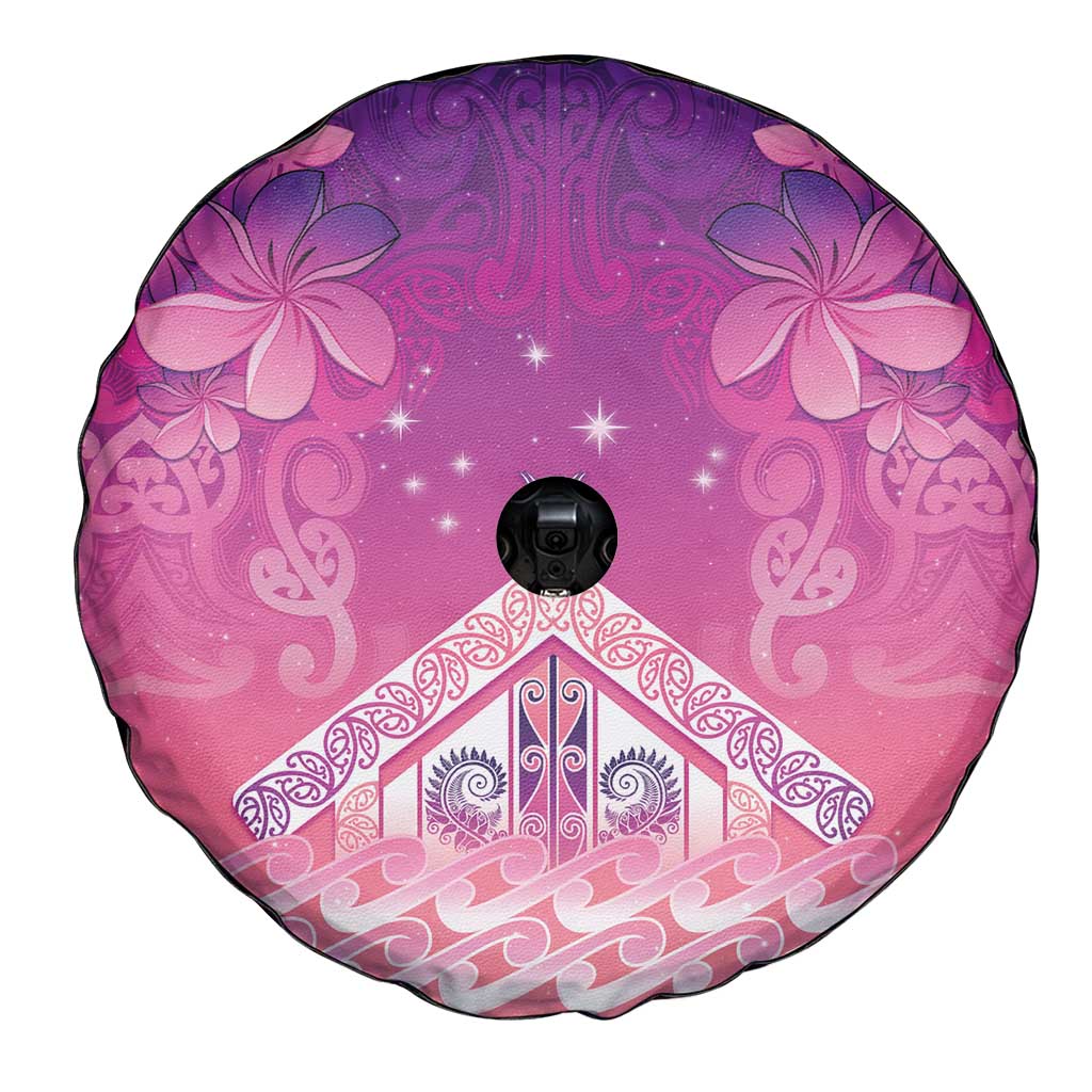 New Zealand Matariki Spare Tire Cover Maori Marae Purple Galaxy