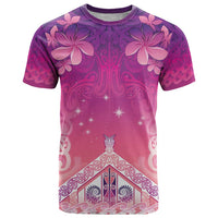 New Zealand Matariki T Shirt Maori Marae Purple Galaxy
