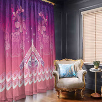 New Zealand Matariki Window Curtain Maori Marae Purple Galaxy