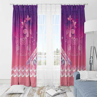 New Zealand Matariki Window Curtain Maori Marae Purple Galaxy
