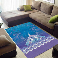New Zealand Matariki Area Rug Maori Marae Cyan Galaxy