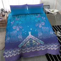 New Zealand Matariki Bedding Set Maori Marae Cyan Galaxy