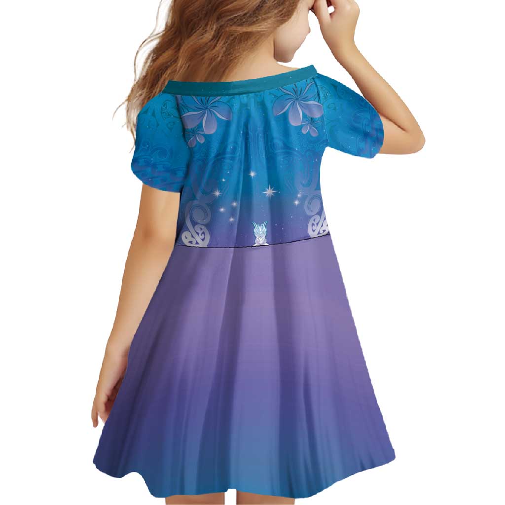 New Zealand Matariki Family Matching Mermaid Dress and Hawaiian Shirt Maori Marae Cyan Galaxy