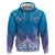 New Zealand Matariki Hoodie Maori Marae Cyan Galaxy