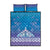 New Zealand Matariki Quilt Bed Set Maori Marae Cyan Galaxy