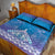 New Zealand Matariki Quilt Bed Set Maori Marae Cyan Galaxy