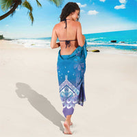 New Zealand Matariki Sarong Maori Marae Cyan Galaxy