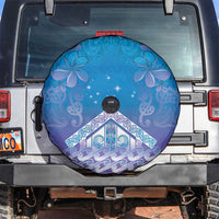New Zealand Matariki Spare Tire Cover Maori Marae Cyan Galaxy
