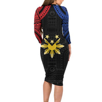 Philippines Independence Day Family Matching Long Sleeve Bodycon Dress and Hawaiian Shirt Proud To Be Pinoy