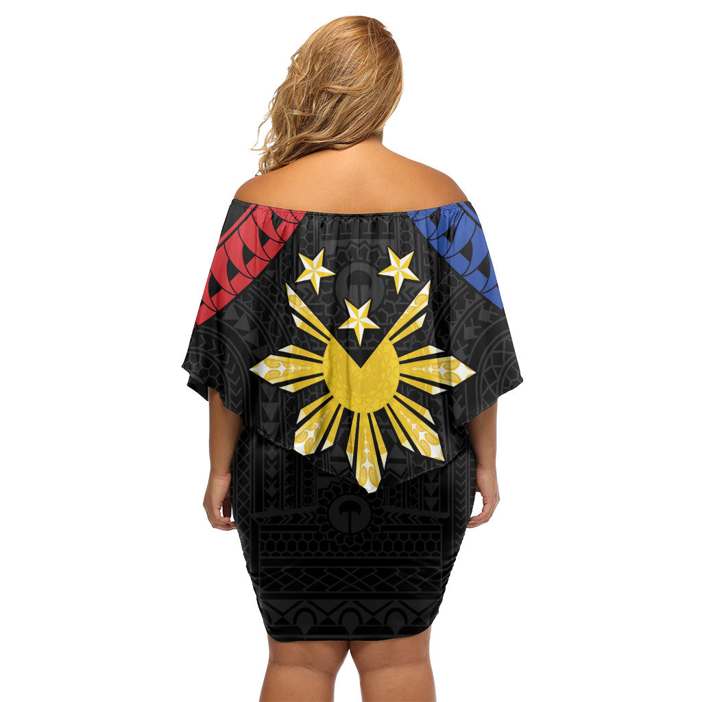 Philippines Independence Day Family Matching Off Shoulder Short Dress and Hawaiian Shirt Proud To Be Pinoy