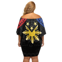 Philippines Independence Day Family Matching Off Shoulder Short Dress and Hawaiian Shirt Proud To Be Pinoy