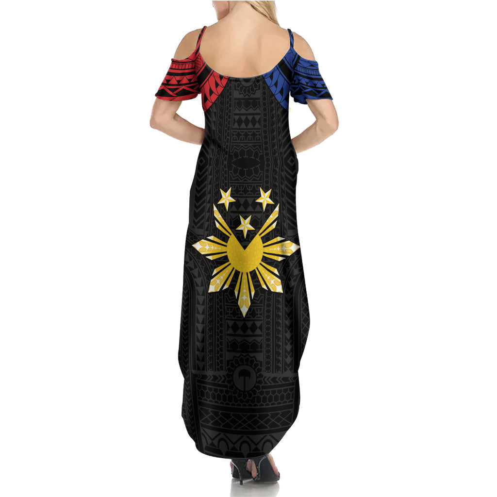 Philippines Independence Day Family Matching Summer Maxi Dress and Hawaiian Shirt Proud To Be Pinoy LT05 - Polynesian Pride