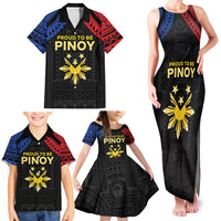 Philippines Independence Day Family Matching Tank Maxi Dress and Hawaiian Shirt Proud To Be Pinoy