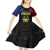 Philippines Independence Day Kid Short Sleeve Dress Proud To Be Pinoy LT05 - Polynesian Pride