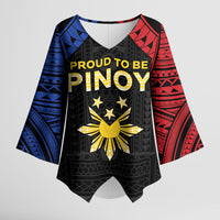 Philippines Independence Day Kimono Sleeve Blouse Proud To Be Pinoy
