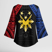Philippines Independence Day Kimono Sleeve Blouse Proud To Be Pinoy