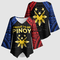 Philippines Independence Day Kimono Sleeve Blouse Proud To Be Pinoy