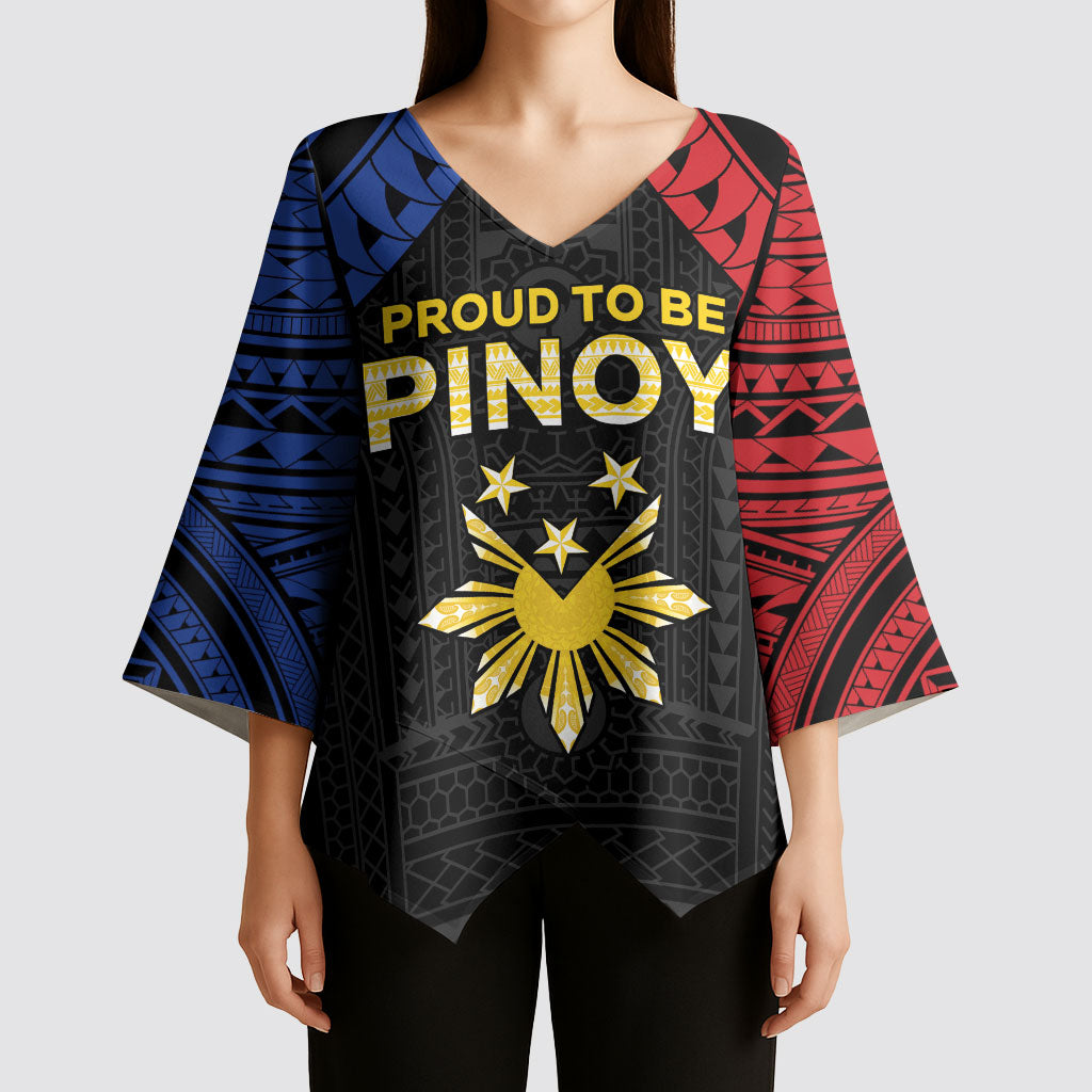Philippines Independence Day Kimono Sleeve Blouse Proud To Be Pinoy