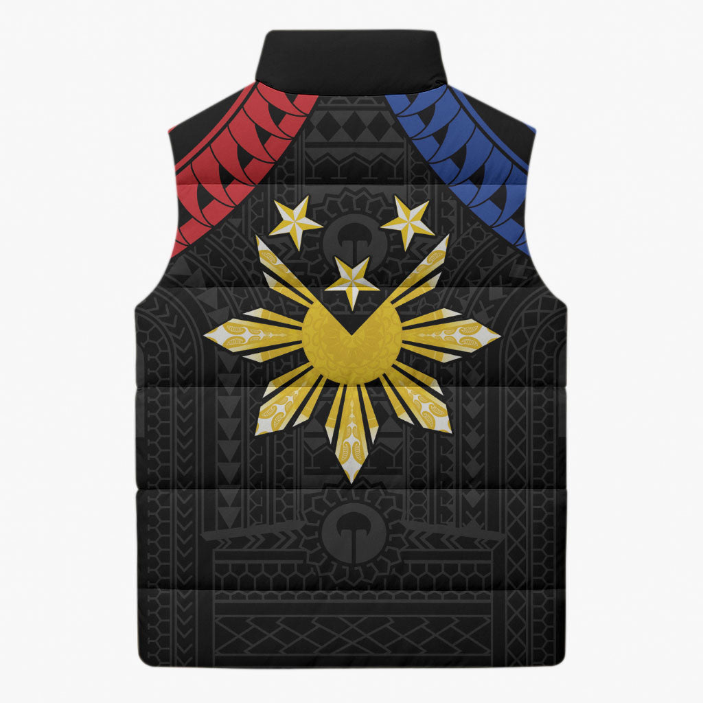 Philippines Independence Day Sleeveless Puffer Jacket Proud To Be Pinoy