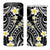 Plumeria With Black Polynesian Tattoo Pattern 4 in 1 Can Cooler Tumbler
