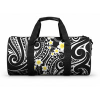 Plumeria With Black Polynesian Tattoo Pattern Duffle Bag LT05 One size Black - Polynesian Pride