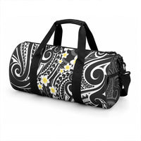 Plumeria With Black Polynesian Tattoo Pattern Duffle Bag LT05 - Polynesian Pride