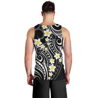 Plumeria With Black Polynesian Tattoo Pattern Men Tank Top