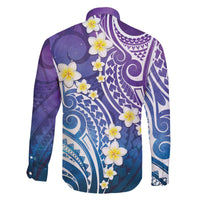 Plumeria With Galaxy Polynesian Tattoo Pattern Family Matching Puletasi and Hawaiian Shirt