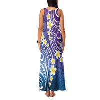 Plumeria With Galaxy Polynesian Tattoo Pattern Family Matching Tank Maxi Dress and Hawaiian Shirt LT05 - Polynesian Pride