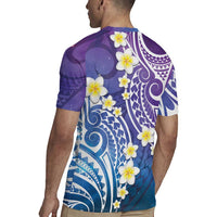 Plumeria With Galaxy Polynesian Tattoo Pattern Rugby Jersey
