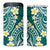 Plumeria With Teal Polynesian Tattoo Pattern 4 in 1 Can Cooler Tumbler