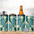 Plumeria With Teal Polynesian Tattoo Pattern 4 in 1 Can Cooler Tumbler