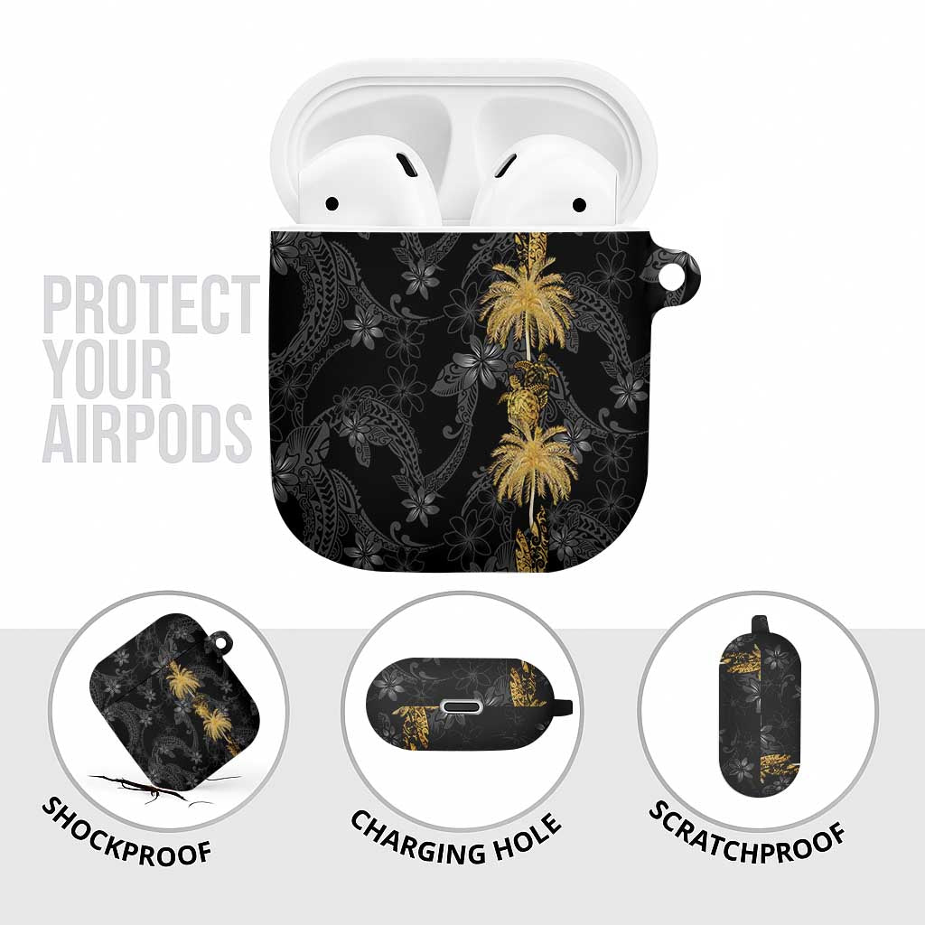 Hawaiian Honu And Surfboards AirPods Case Gold Style - Polynesian Pride