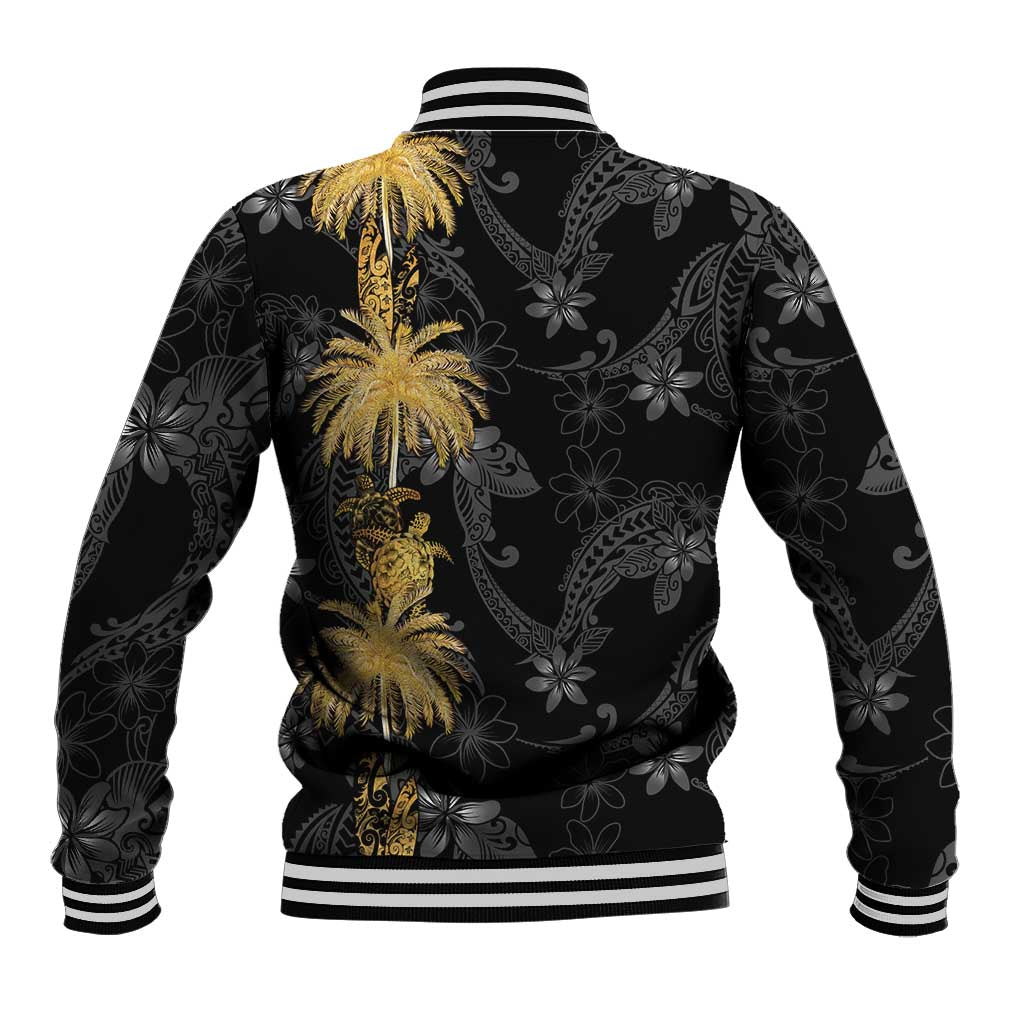 Hawaiian Honu And Surfboards Baseball Jacket Gold Style - Polynesian Pride