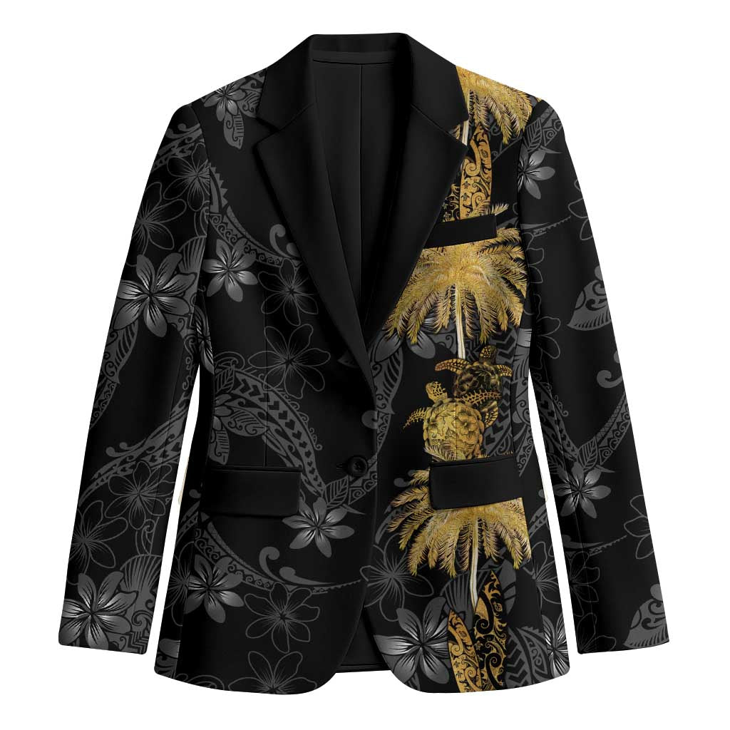 Hawaiian Honu And Surfboards Blazer Gold Style - Polynesian Pride