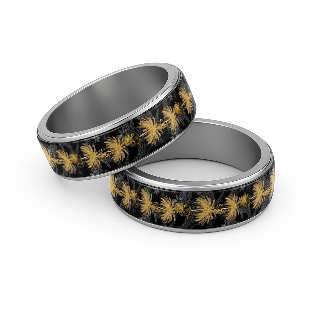 Hawaiian Honu And Surfboards Classic Ring Gold Style LT05 Sliver Gold - Polynesian Pride
