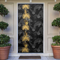 Hawaiian Honu And Surfboards Door Cover Gold Style - Polynesian Pride