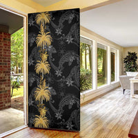 Hawaiian Honu And Surfboards Door Cover Gold Style - Polynesian Pride