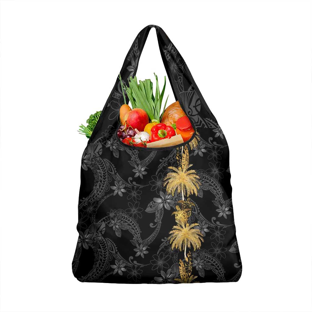 Hawaiian Honu And Surfboards Grocery Bag Gold Style - Polynesian Pride