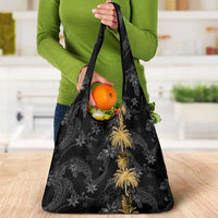 Hawaiian Honu And Surfboards Grocery Bag Gold Style - Polynesian Pride