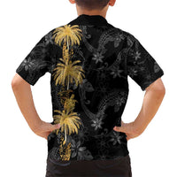 Hawaiian Honu And Surfboards Kid Hawaiian Shirt Gold Style LT05 - Polynesian Pride
