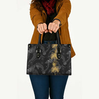 Hawaiian Honu And Surfboards Leather Bag Gold Style - Polynesian Pride