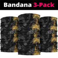 Hawaiian Honu And Surfboards Neck Gaiter Gold Style - Polynesian Pride