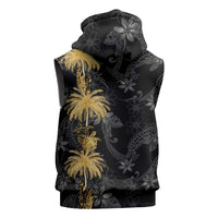 Hawaiian Honu And Surfboards Sleeveless Hoodie Gold Style LT05 - Polynesian Pride